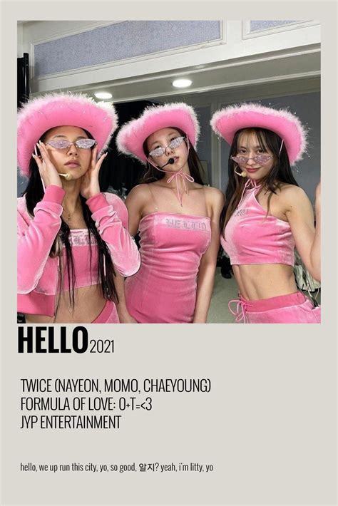 twice nayeon momo chaeyoung hello songposter в 2022 г | Обложка