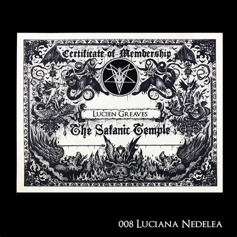 Official Membership Cards and Certificates | Cards, Satanic art, Occult