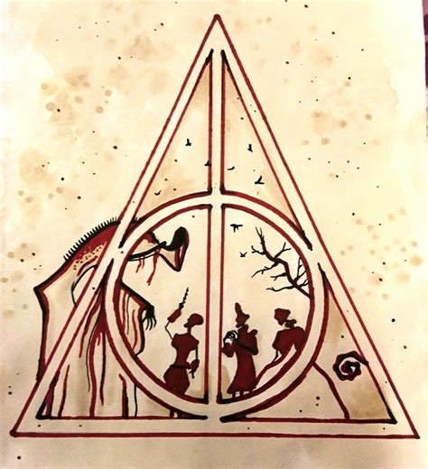 The Deathly Hallows | Pintura de harry potter, Lienzo de harry potter, Arte de harry potter