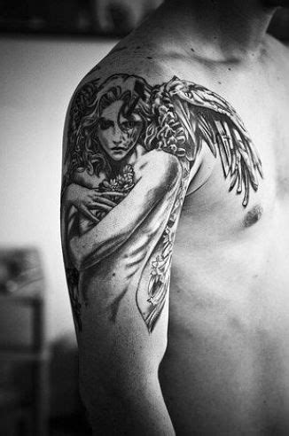 Tatuaggio sul braccio Angelo Guardiano | Disegni per tatuaggi con ...