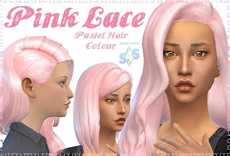 Mod The Sims - "Pink Lace" - Non-Default Pastel Hair Colour