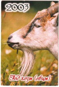 Pocket Calendar: Goat (Ukraine(Goats) Col:UA-2003-Goat-002.08