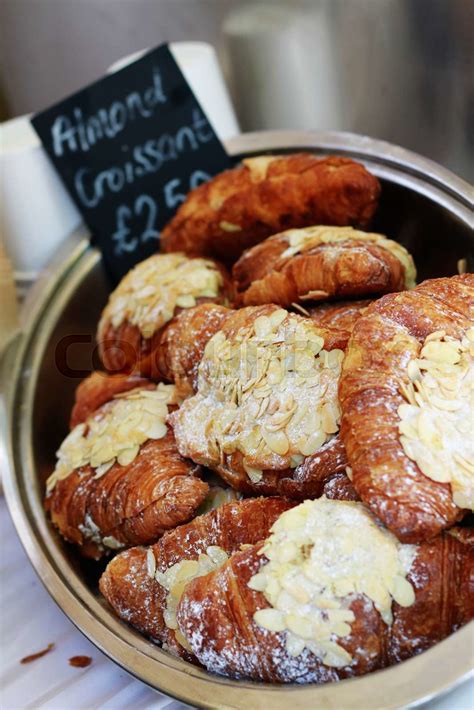 Almond Croissant food market | Stock image | Colourbox