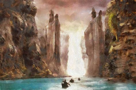 Lord Of The Rings Canvas Rings Argonath Lotr Ringe Leinwand Kunst Ring ...