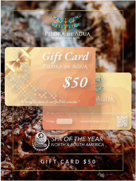 Gift Card $50 | Piedra de Agua Fuente Termal & Spa