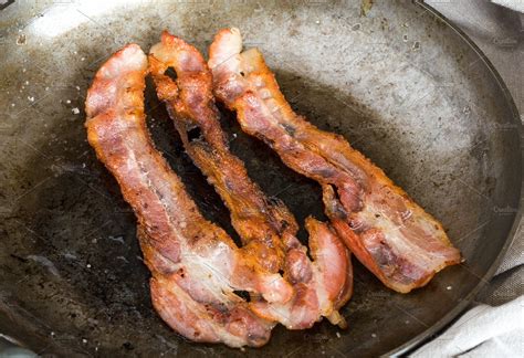 Closeup of bacon slices stock photo containing bacon and fry | Food ...