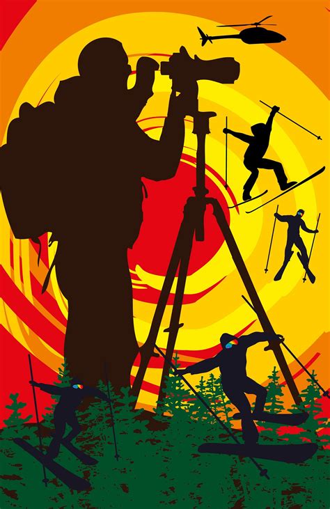 extreme sports photographer vector art on Behance