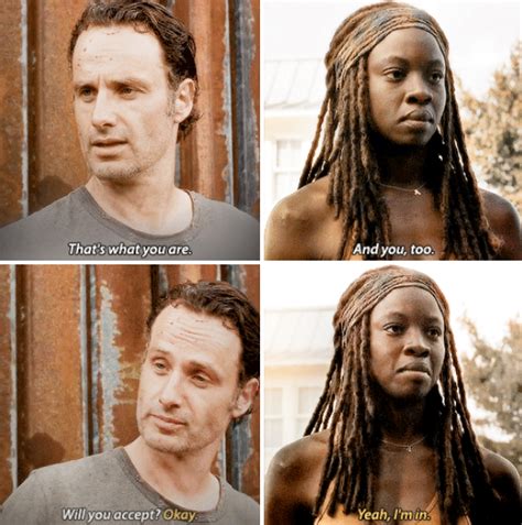 I actually cheered and clapped when she asked Michonne too! Rick And ...