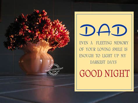 Dad you light up my darkest days, Good Night - Good Night Pictures – WishGoodNight.com