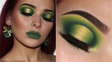 Green & Gold Halo Eye | Vánoční Inspired Makeup Tutorial | Halo eye ...