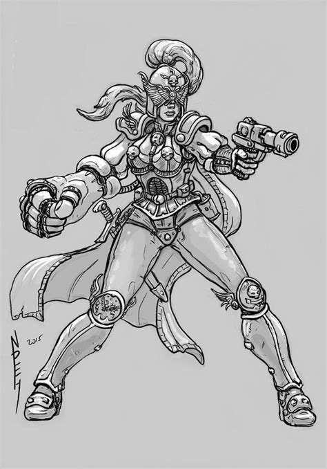 Adeptus Arbites Enforcer by Nick Herbert Warhammer 40k Artwork, Warhammer 40000, Nick Herbert ...