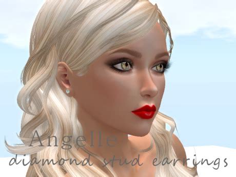Second Life Marketplace - Angelle diamond stud earrings 0.75 carat ...