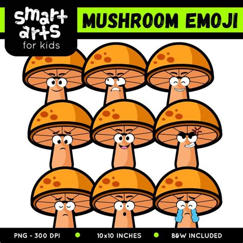 Mushroom Emoji Clip Art - Educational Clip Arts and Bible Stories