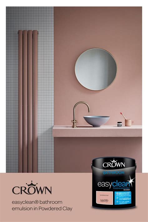 Crown easyclean® bathroom emulsion in Powdered Clay | Crown bathroom ...