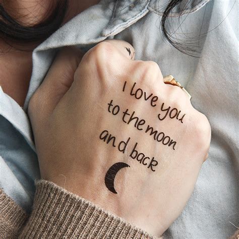 I Love You To The Moon And Back Temporary Tattoo (Set of 3) – Small Tattoos