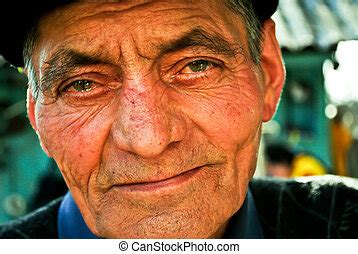 Portrait of an old man of indian villages. | CanStock
