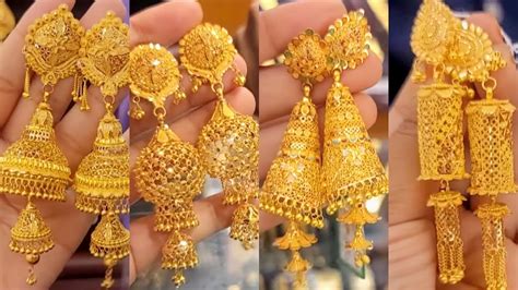 Bridal gold earrings collections|gold earrings design|gold jewellery ...