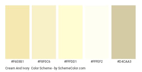 Cream And Ivory Color Scheme » Cream » SchemeColor.com