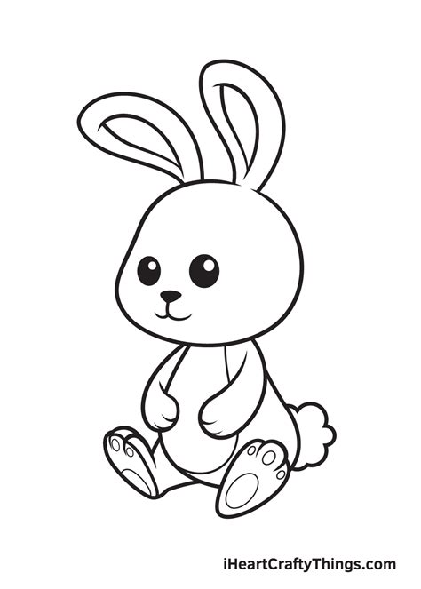 Bunny Drawing — How To Draw A Bunny Step By Step