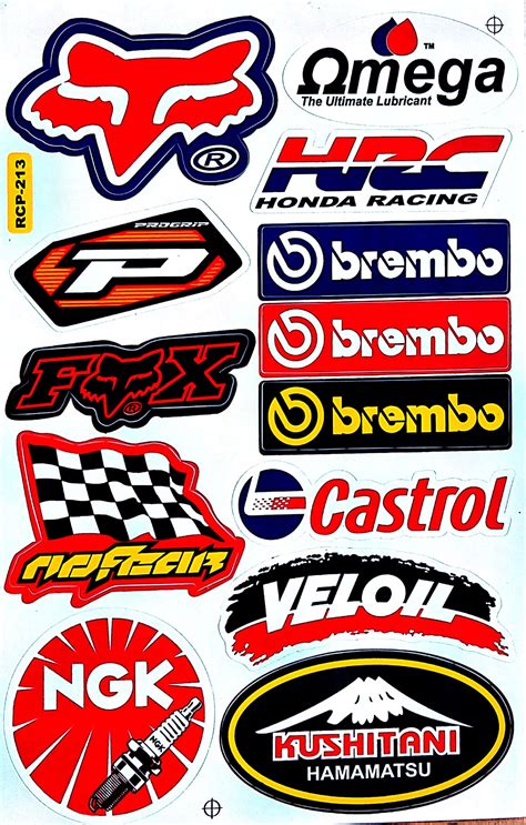 Sticker sheet Team Sponsor Moto GP Motorcycle Racing decal | Etsy