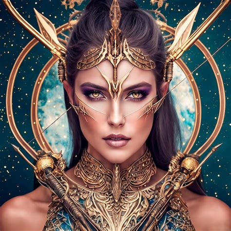 Premium AI Image | beautiful woman Sagittarius zodiac