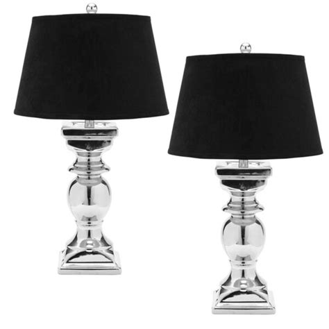 Safavieh Lighting 28-inch Elegance Black Velvet Table Lamps (Set of 2) - Free Shipping Today ...