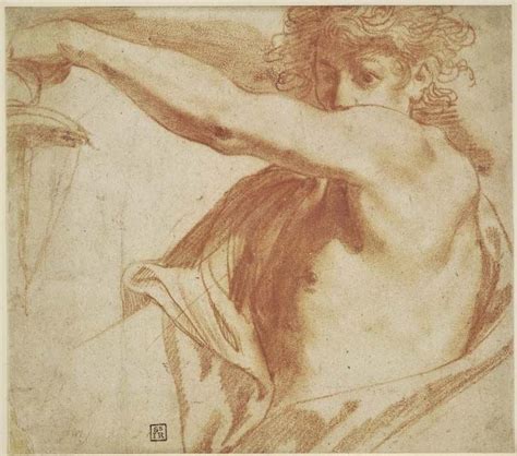 Annibale Carracci (1560-1609). Half-length figure of a youth. Red chalk ...