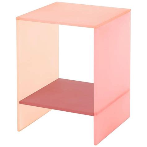 Translucent Pastel Hand-Dyed Acrylic Tone Table by Sohyun Yun, Pink Tone | Acrylic side table ...