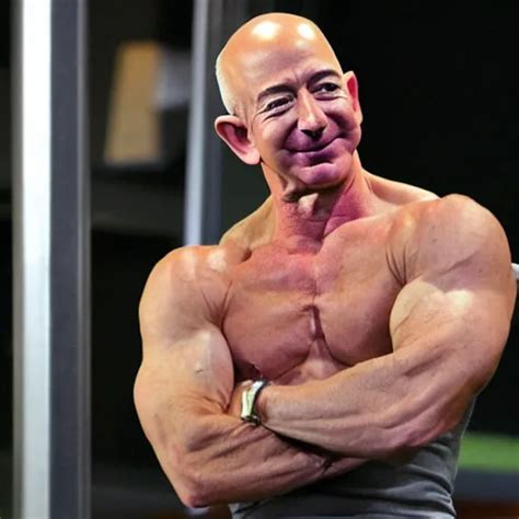 jeff bezos as a very muscular man | Stable Diffusion