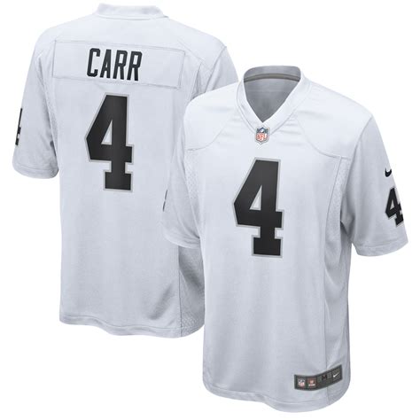 Derek Carr #4 Las Vegas Raiders 2021 White Game Player Jersey