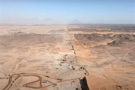 NEOM: New drone footage shows Saudi Arabia's The Line under construction - Arabian Business ...