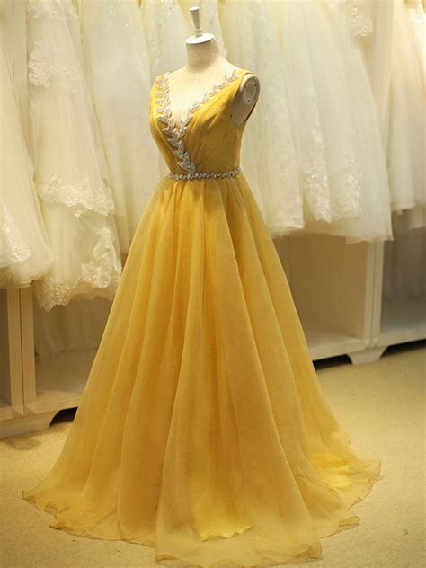 Yellow Ball Gown Prom Formal Dress – JoJo Shop