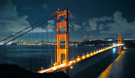 bridge, Night, Lights, San Francisco, Golden Gate Bridge Wallpapers HD / Desktop and Mobile ...