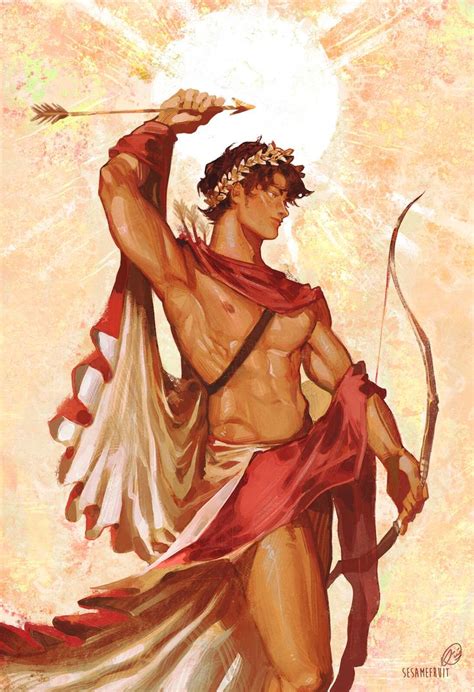 Julian as Apollo, sesame fruit on ArtStation at https://www.artstation.com/artwork/qAP1on Greek ...