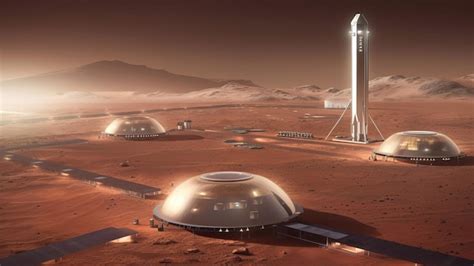 Premium Photo | A rendering of mars's mars colony.