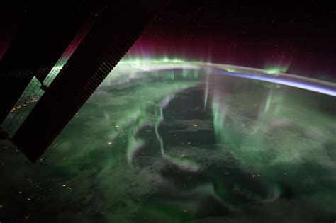 International Space Station Image of Northern Lights Over Canada