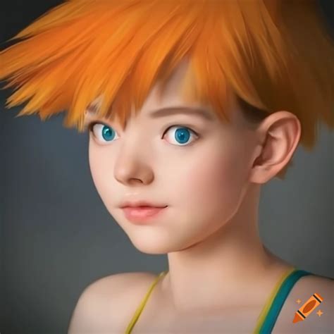 Realistic depiction of misty from pokemon season 1 on Craiyon