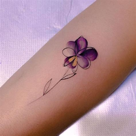 10 Best Violet Flower Tattoo Ideas You Have To See To Believe! | Outsons | Men's Fashion Tips ...