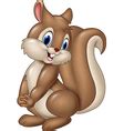 Cartoon funny squirrel isolated on white backgroun