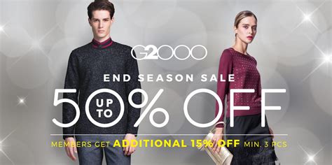 G2000 Singapore End Season Sale Up to 50% Off Promotion 8 Dec 2016 - 2 Jan 2017 | Why Not Deals