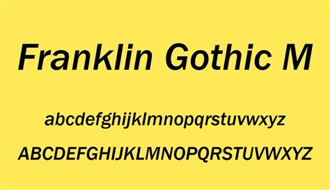 Franklin Gothic Medium free font