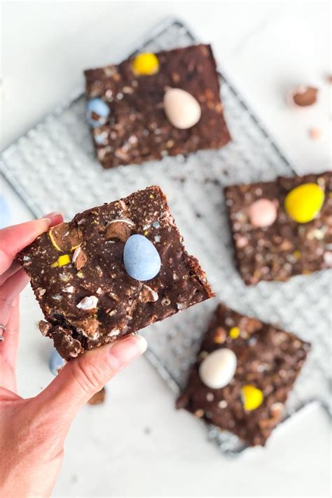 Easter Mini Chocolate Egg Brownies with Coconut