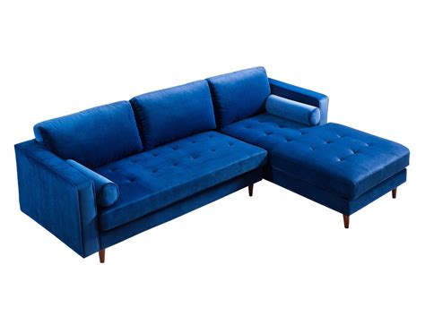 Como Velvet Sectional - Mid Century Sofa Sectionals – Luv Modern