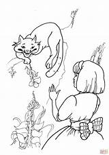 Cheshire Cat With Alice coloring Page  Free Printable Coloring Pages sketch template