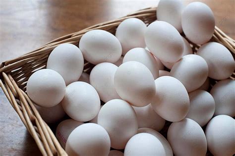 Basket Of White Chicken Eggs White Organic Raw Photo Background And Picture For Free Download ...