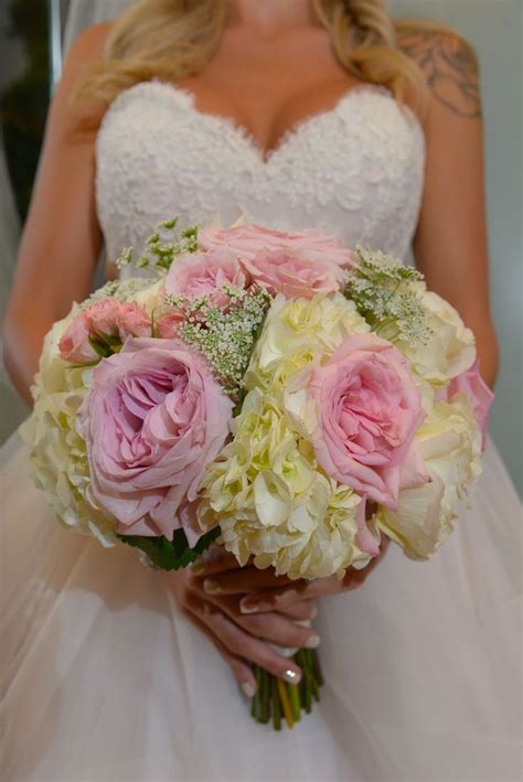 Pink garden rose wedding bouquet. The Chapel at Planet Hollywood Las ...