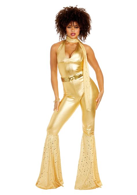 Gold Disco Fox Women's Adult Costume