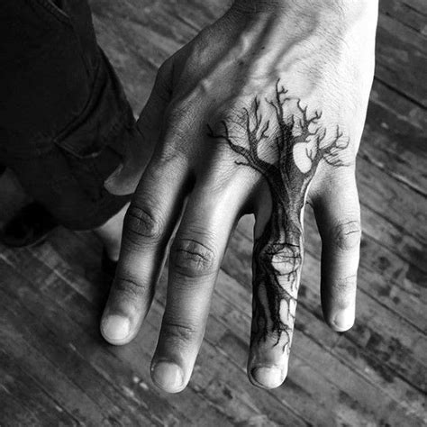 Finger Tree Roots Tattoo On Male | Hand tattoos for guys, Simple hand tattoos, Roots tattoo