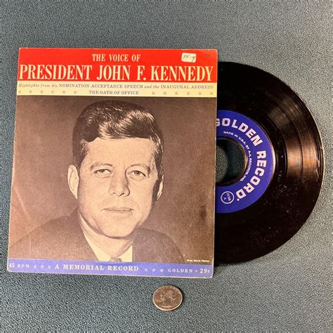 PRESIDENT JOHN F. KENNEDY SPEECHES ON 45 rpm RECORD | EstateSales.org