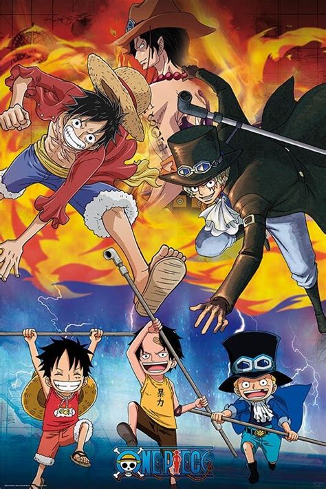 One Piece - Ace Sabo Luffy Plakat, Poster online på Europosters